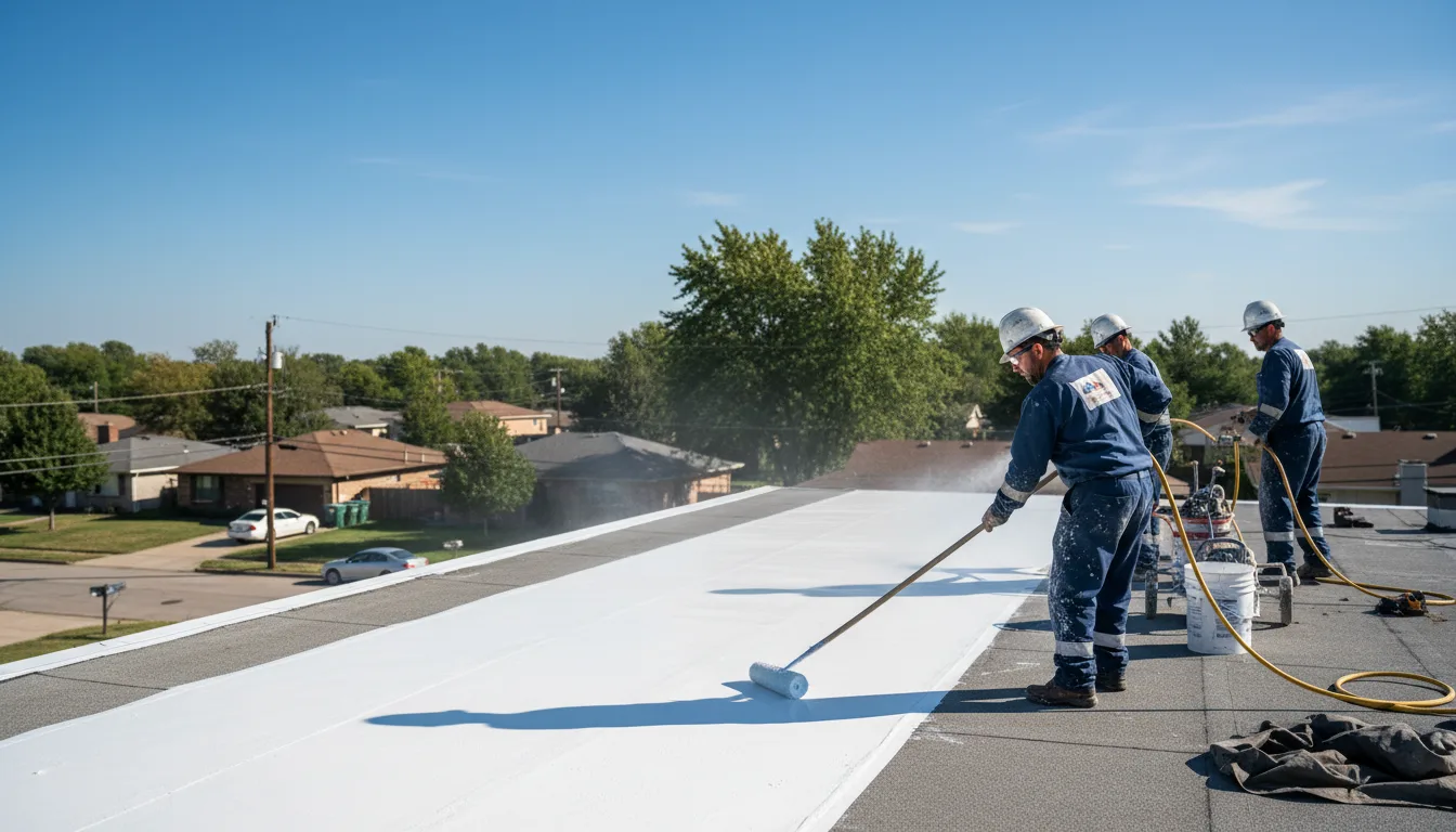Commercial roof coating in Melbourne, IA near me